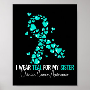 Poster Je Suis Turquoise Pour Ma Soeur Conscience Du Canc