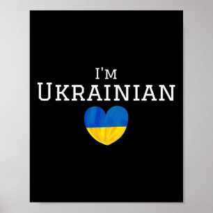 Poster Je suis ukrainien Fier d'être d'Ukraine Souvenir