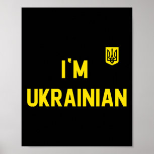 Poster Je suis ukrainien Zelensky Ukraine Patriotique Fie