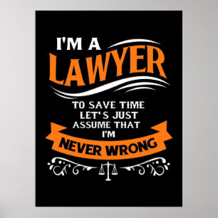 Poster Je Suis Un Avocat Je N'Ai Jamais Tort