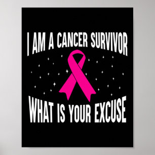 Poster Je Suis Un Cancer Survivant Pink Ribbon Cancer Du