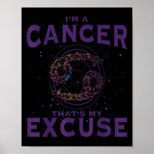 Poster Je Suis Un Cancer Zodiac Signal Graphique Crabe Ho