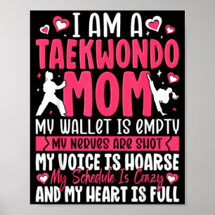 Poster Je suis un combattant de taekwondo fier de ma fami