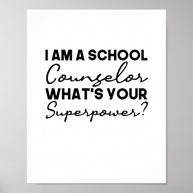 Poster Je suis un conseiller scolaire Quel est votre supe (Devant)