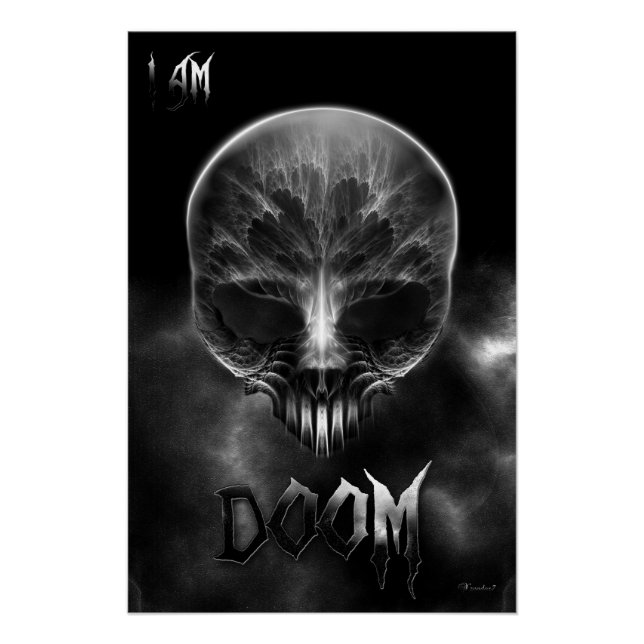 Poster Je Suis Un Crâne Fractal De Doom (Devant)