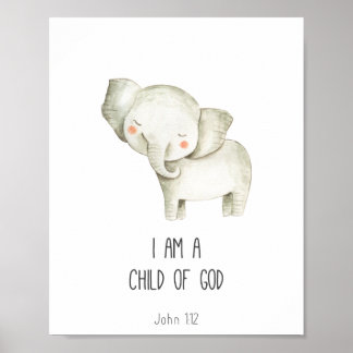 Poster Je suis un enfant de Dieu Bible Verse