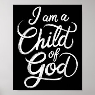 Poster Je Suis Un Enfant De Dieu Jésus-Christ