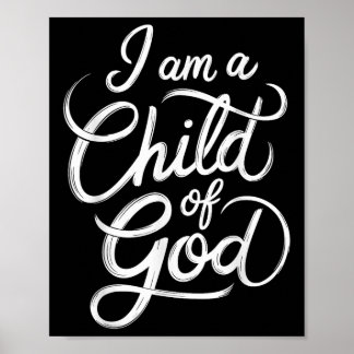 Poster Je Suis Un Enfant De Dieu Jésus-Christ