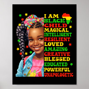 Poster Je suis un enfant noir, fierté américaine africain