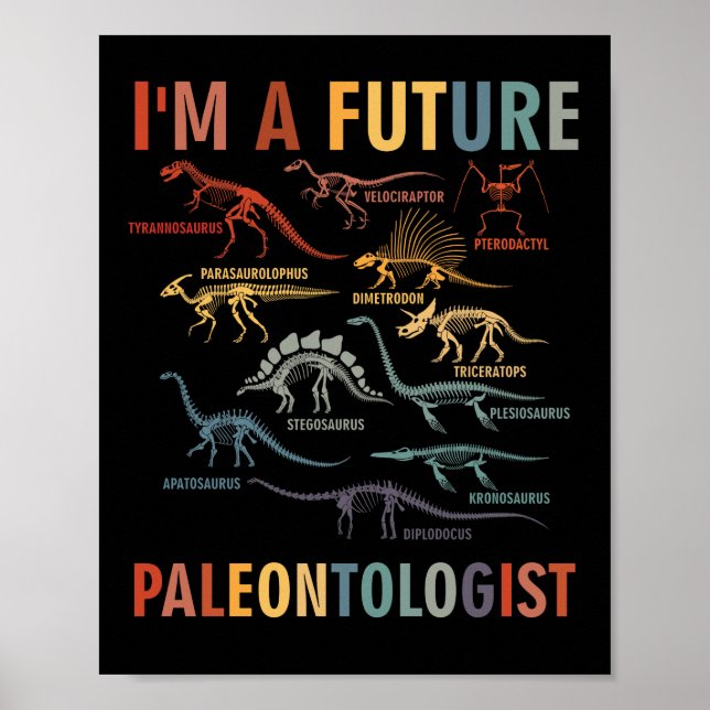 Poster Je suis un futur paléontologue Dinosaures paléonto (Devant)