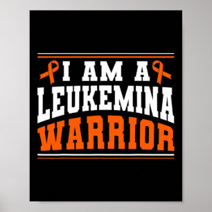 Poster Je Suis Un Guerrier De Leucémie Cancer Du Sang Sur