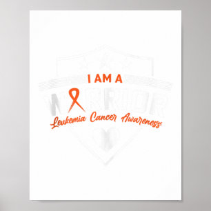 Poster Je Suis Un Guerrier Leukémie Cancer Sensibilisatio