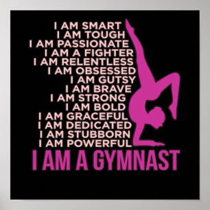 Poster Je Suis Un Gymnaste Gymnastique Gymnastique Gymnas