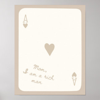 Poster Je Suis Un Homme Riche Heureux Vous Neutre Tendanc