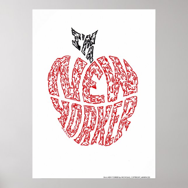 Poster JE SUIS UN NEW YORKER par NICHOLAS_COPYRIGHT_... (Devant)