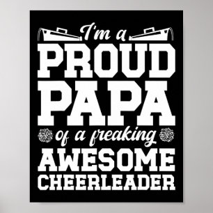 Poster Je suis un papa cheer fier d'un papa cheerleader g