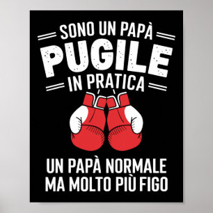 Poster Je Suis Un Père En Boxe Dans Pratique Boxe Cadeau