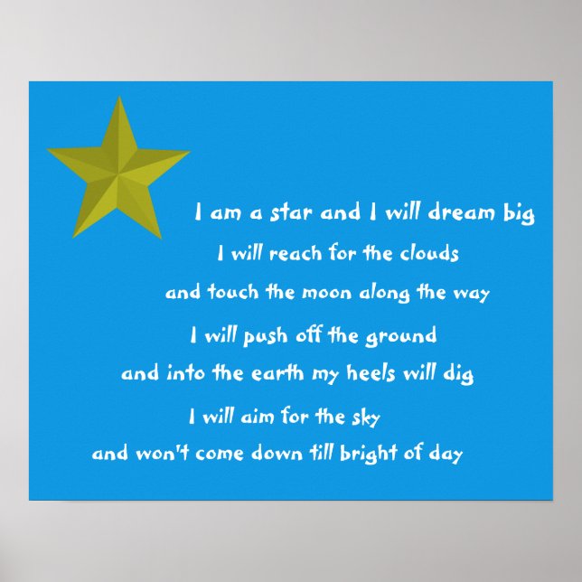Poster Je suis un poème vedette pour enfants (Devant)