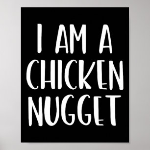 Poster Je suis un poulet nugget Halloween Je suis simple