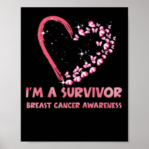Poster Je suis un survivant Conscience du cancer du sein