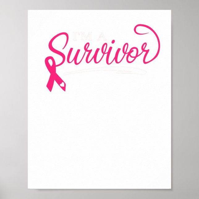 Poster Je suis un survivant de la sensibilisation au canc (Devant)
