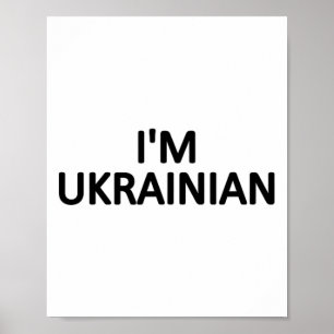 Poster Je suis un T Shirt ukrainien Ukraine Patriotique F