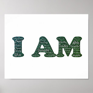 Poster Je Suis Un Véritable Mot Chrétien D'Art