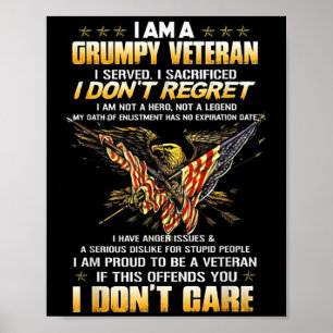 Poster Je Suis Un Vétérinaire Mpy J'Ai Servi J'Ai Sacrifi