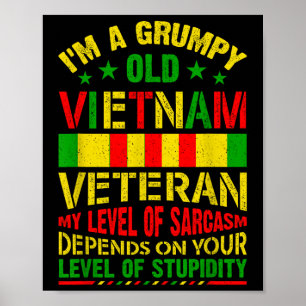 Poster Je suis un Vieux Viêt-nam grincheux Viêt-nam Guerr