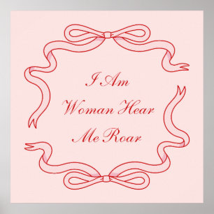 Poster Je Suis Une Femme Me Roar Rose
