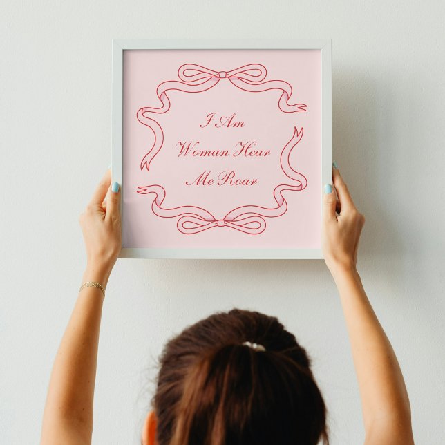 Poster Je Suis Une Femme Me Roar Rose (Créateur téléchargé)