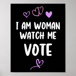 Poster Je Suis Une Femme Qui Me Regarde Voter