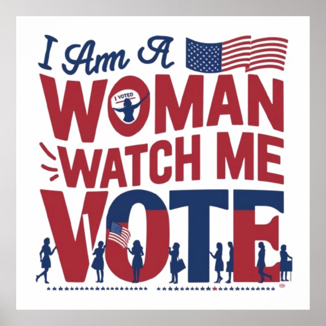 Poster je suis une femme, regardez-moi voter (Devant)