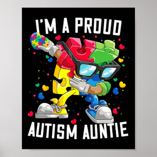 Poster Je suis une fière autisme Tante Sensibilisation su