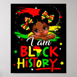 Poster Je suis une fille d'histoire noire afro Prince peu