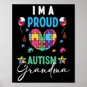 Poster Je suis une grand-mère autiste fière femmes filles