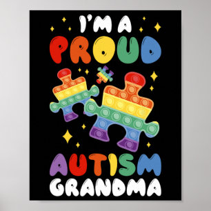Poster Je suis une grand-mère de l'autisme fière
