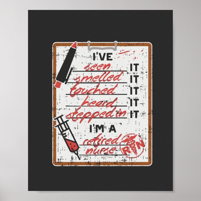 Poster Je suis une infirmière à la retraite (Devant)