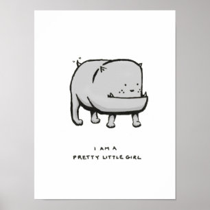 Poster je suis une jolie petite fille