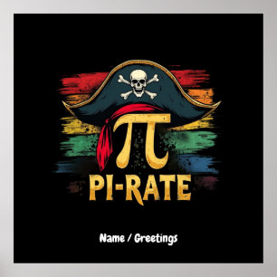 Poster Je suis une Pirate Pi Day Une drôle d'aventure mat