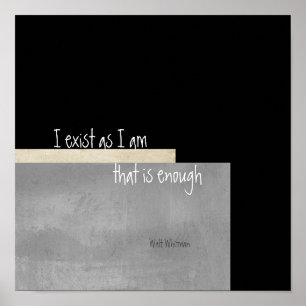 Poster Je suis une source d'inspiration Walt Whitman post