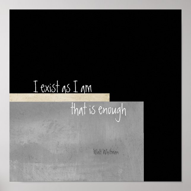 Poster Je suis une source d'inspiration Walt Whitman post (Devant)