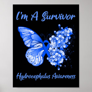Poster Je suis une Survivor Hydrocéphalie Sensibilisation