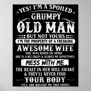 Poster Je suis une vieille femme gâtée et grincheuse née