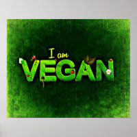 Je Suis Vegan Écrit Avec Une Texture De Nature Gra