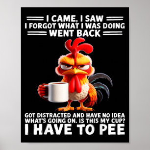 Poster Je suis venu j'ai vu j'ai oublié ce que je faisais
