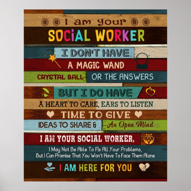Poster Je Suis Votre Inspiration De Travailleur Social (Devant)