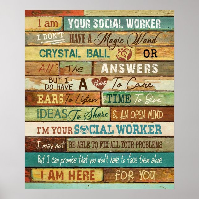 Poster Je Suis Votre Motivation De Travailleur Social (Devant)