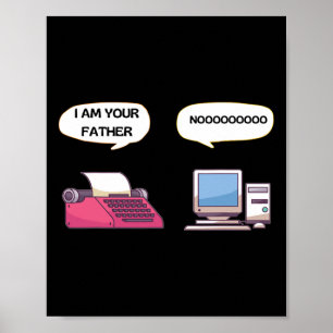 Poster Je Suis Votre Père Ordinateur Drôle Gamer Geek Ner