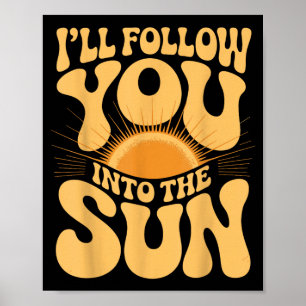 Poster Je suivrai dans le soleil Eté Rétro 90s Graphique